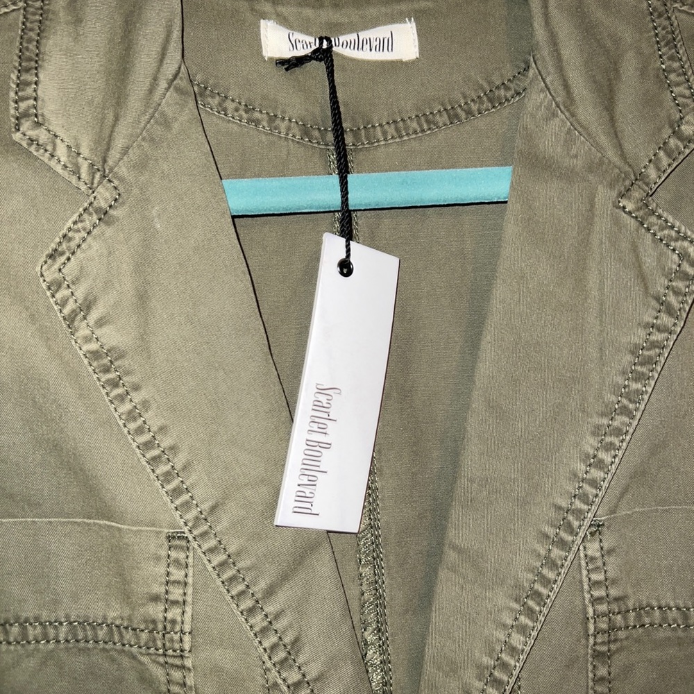 Long military style jacket Sz M/L - Picture 2 of 2